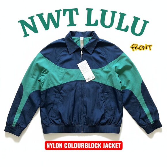 lululemon athletica Jackets & Blazers - 🌟 Lululemon Colourblock Collared Jacket - NWT - CLBL/RCGR 🚦